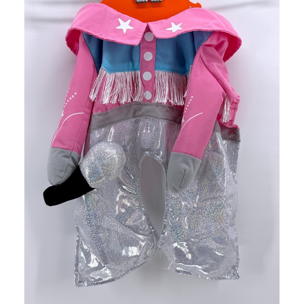 Boots & Barkley Cowboy Pop Star Singer Dog Costume Silver Holographic
